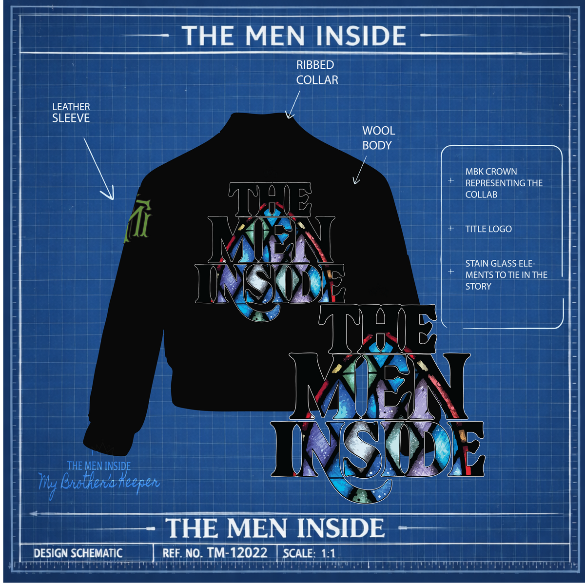 The Men Inside – Stain Glass Varsity Jacket
