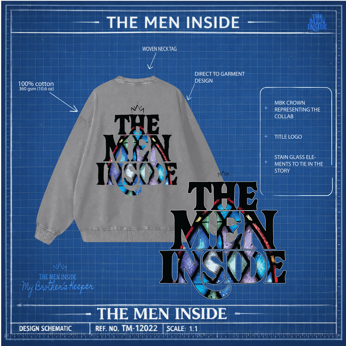 The Men Inside – Stain Glass Crewneck